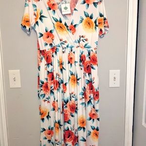 Cute floral midi dress from Boho Blu - NWT